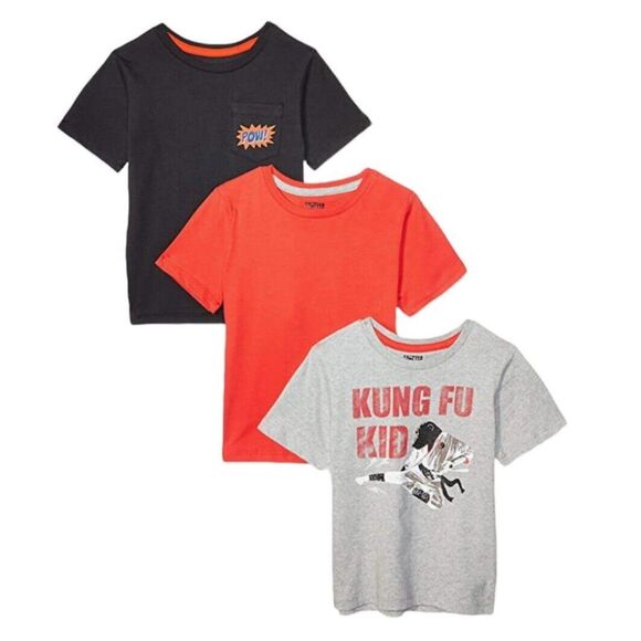 Amazon Essentials Other - Boys Short-Sleeve T-Shirts Pack of 3 Size 8 Medium